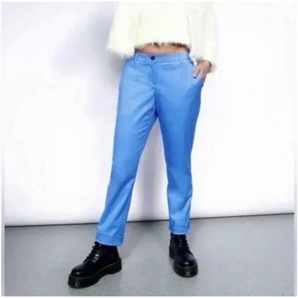 NEW Wildfang Essential Trousers Periwinkle Blue Size 6 Unisex Casual Work NWT